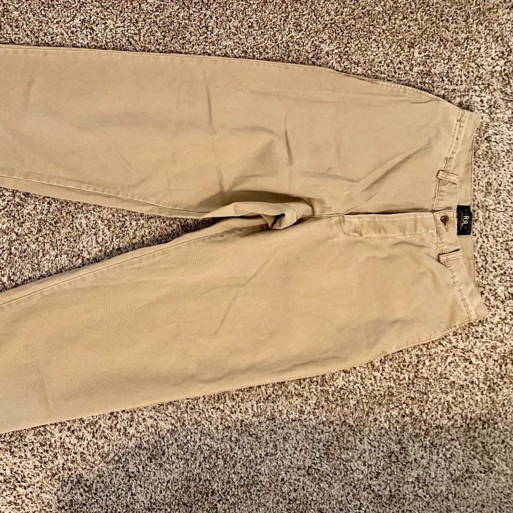RRL Pants Mens 33X31 Button Fly Khakis (orig. 34x31) Double RL Ralph Lauren